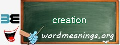 WordMeaning blackboard for creation